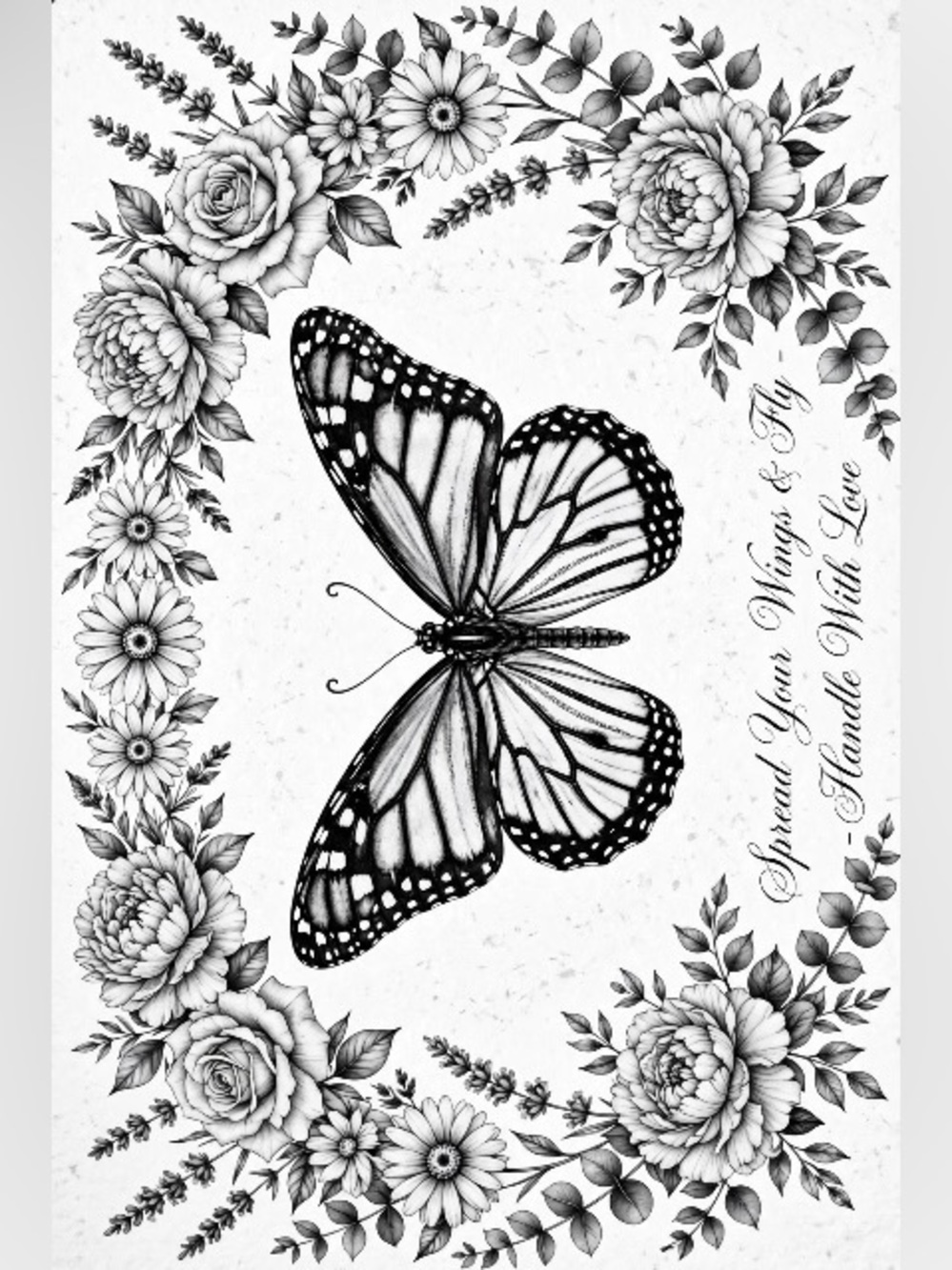 Customized Thank You Note - Black & White (50) 4x6 stickers - Picture 13 of 17